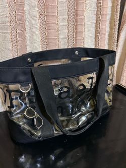 MICHAEL KORS Clear Tote Bag with Black Trim