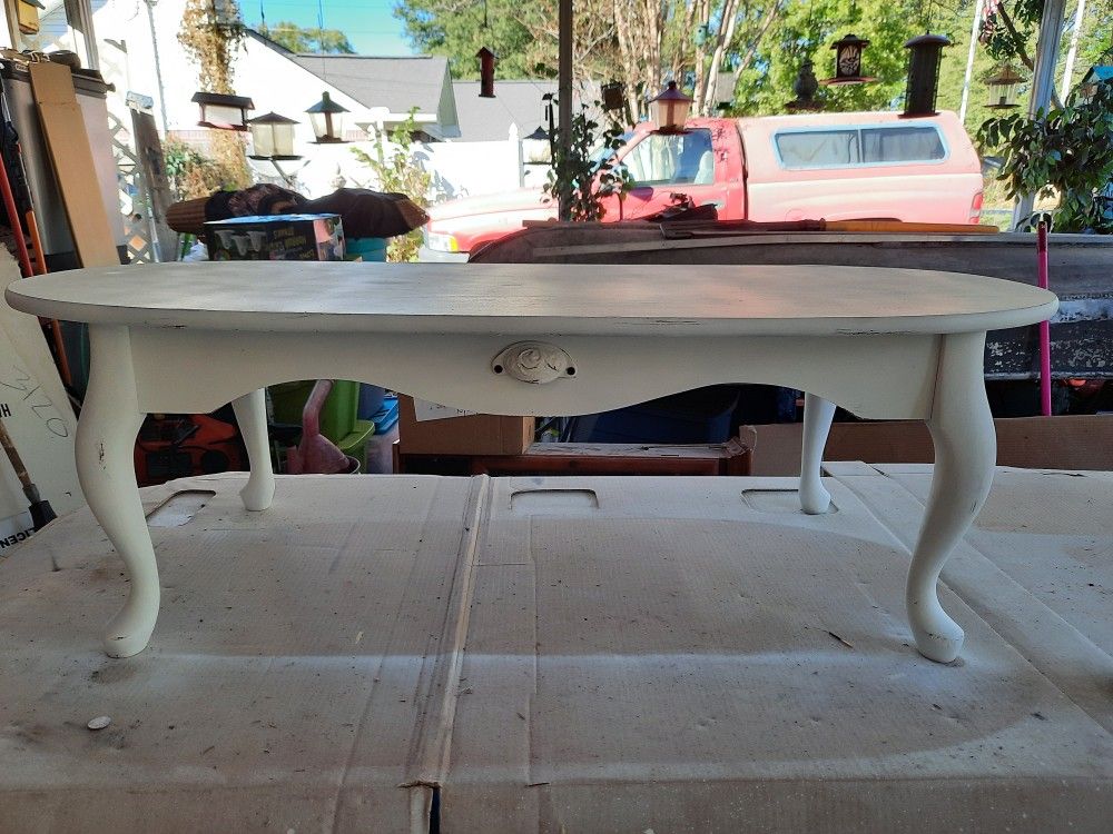 Distressed White Coffee Table