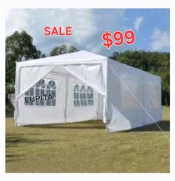 10x20 White Gazebo Wedding Party Tent Canopy With 4 Windows & 2 Sidewalls -6 (FOR SALE)