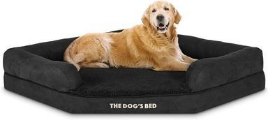 The Dog’s Bed Memory Foam Waterproof Corner Dog Bed, XL, Black Plush Washable Plush  ⭐NEW - SEALED⭐