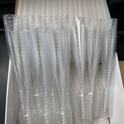 Champagne Flutes 100 Count Premium Heavyweight Plastic 5 oz. Clear