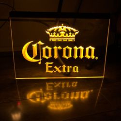 CORONA EXTRA LED NEON GOLD LIGHT SIGN 8x12