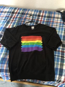 Custom made rainbow crew neck sweater