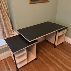 3 Piece Desk With Storage Drawers