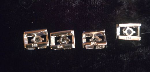 CZ Sterling Silver Bracelet Slide Links