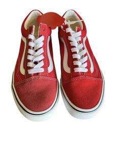 VANS OLD SKOOL MEN RACING RED / TRUE WHITE VN0A4BV5JV6 SIZE 5