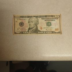 Rare 2006 Series $10 Bill Star Note Two Sets Of Double Digits In The Serial Number 