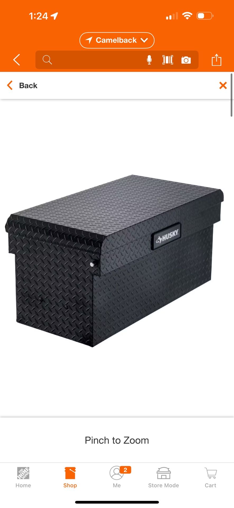 Husky 40.8 in. Matte Black Aluminum Full Size Chest Truck Tool Box