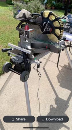 Hitachi 12" Compound Miter Saw with Hitachi Rolling Stand
