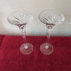 Crystal Candlestick Holders 