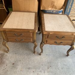 Pair of French Provincial Nightstands