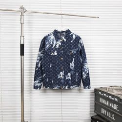 New Louis Vuitton monogram floral print logo denim jacket