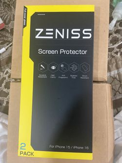 Zeniss 2 Pack Screen Protectors For iPhone 15/16 