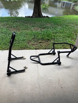 Motorcycle Front & Rear Paddock Stand Set