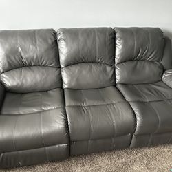 Zeilin 83” Vegan Leather Reclining Sofa by Red Barrel Studio