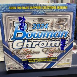 2024 Bowman Chrome Baseball Sapphire Edition Hobby BOX