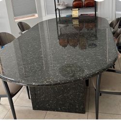 Huge green marble dining table