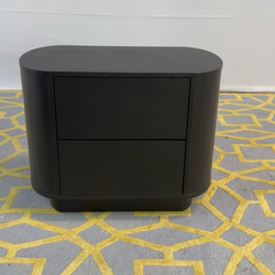 ( Delivery Available ) LuLu & Georgia Black Wooden Nightstand