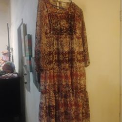 Bohemian Women's Long Dress Size Small 