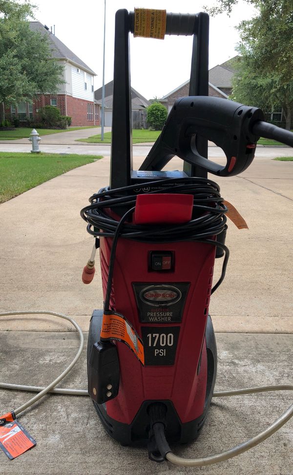Pressure Washer Electric 1700 PSI. Simpson brand for Sale in Sugar Land