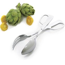 Norpro Deluxe Salad Tongs Polished Stainless Steel 10.25 26cm New in Box #1942