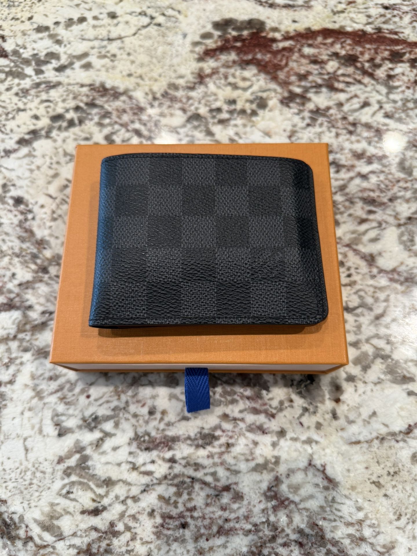 Louis Vuitton Multiple Bifold Wallet Damier Graphite Mens Wallet Authentic