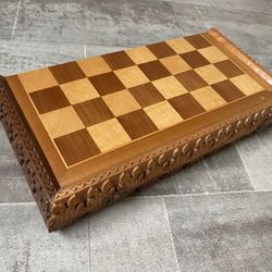 Hand Carved Wooden Chess Set