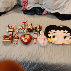 Betty Boop Christmas Ornaments And Plate
