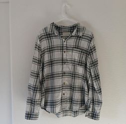 Plaid Flannel Button-Down Shirt
