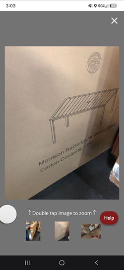 Morrison rectangular dining room carton table