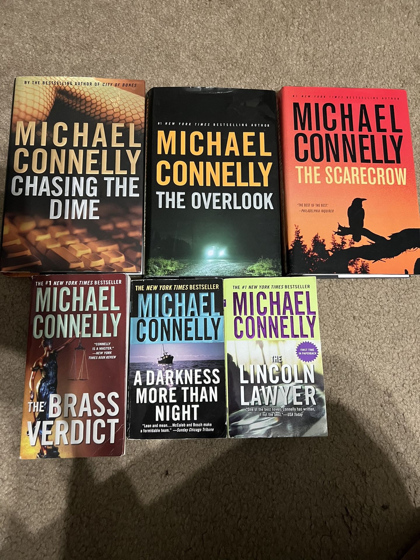 Michael Connelly Thriller Mystery Book Set – 6 Books - $25 OBO