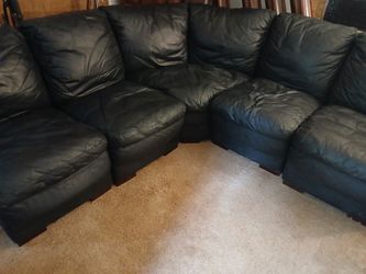 Small Black Leather Couch