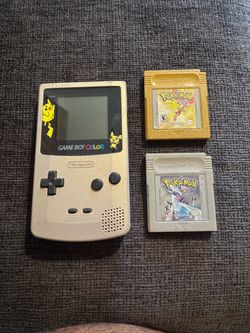 Nintendo Game Boy Color Pikachu Edition with Pokemon Gold & Silver