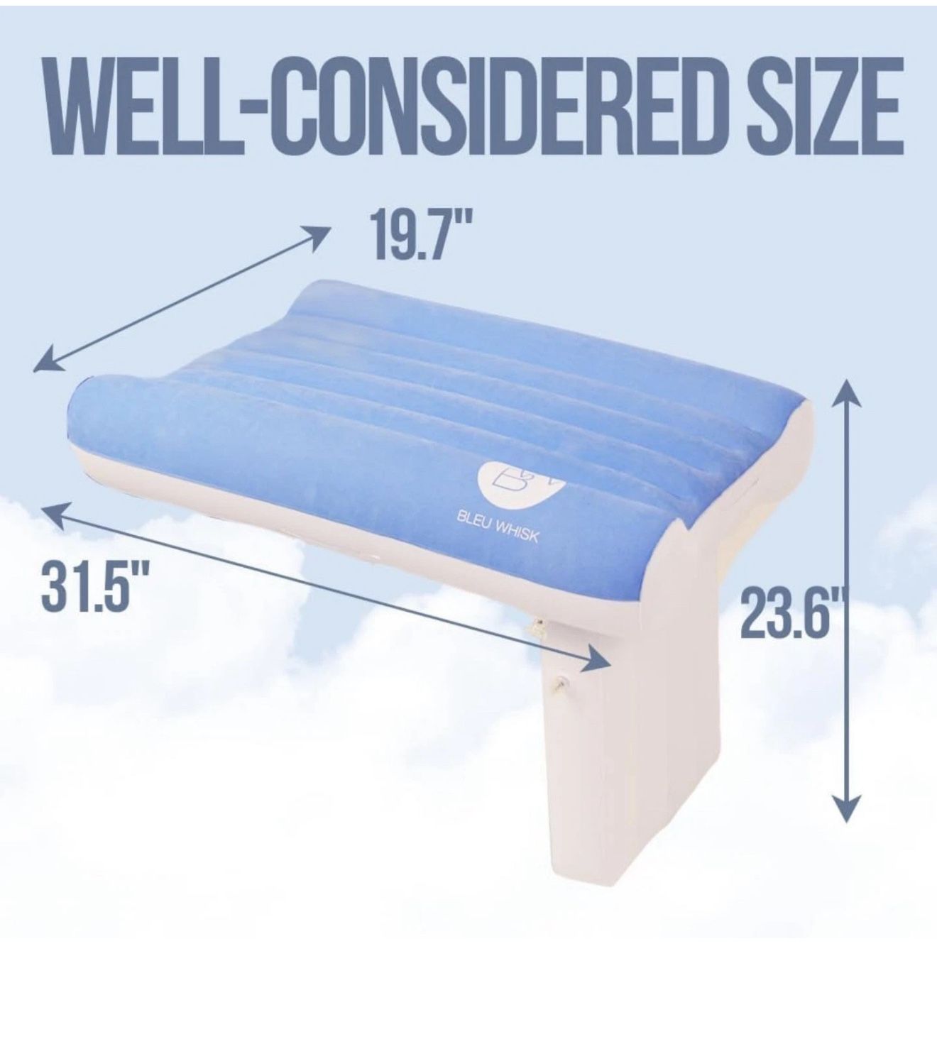 Bleu Whisk Cloud Air Bed For Toddlers Travel Bed Air Mattress Plane Bed