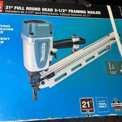 Makita Pneumatic 3-1/2 in. 21° Full Round Head Corded Framing Nailer