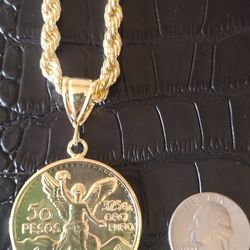 Coin Pendant And Chain Set 