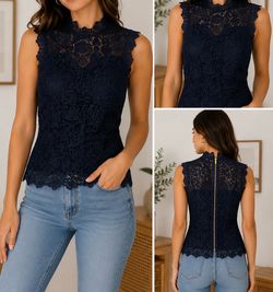 Nanette Lepore Elegant Black Lace Top