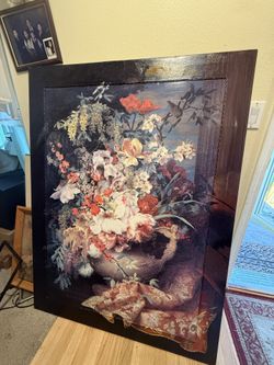 ARTISTICALLY ENCHANTED LITHOS ON CANVAS W/ HANDPRINTED BORDERS