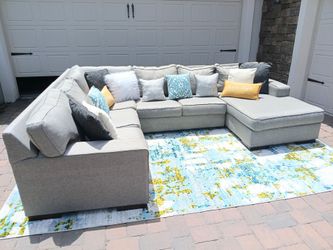 Grey 4 piece Sectional with Bed