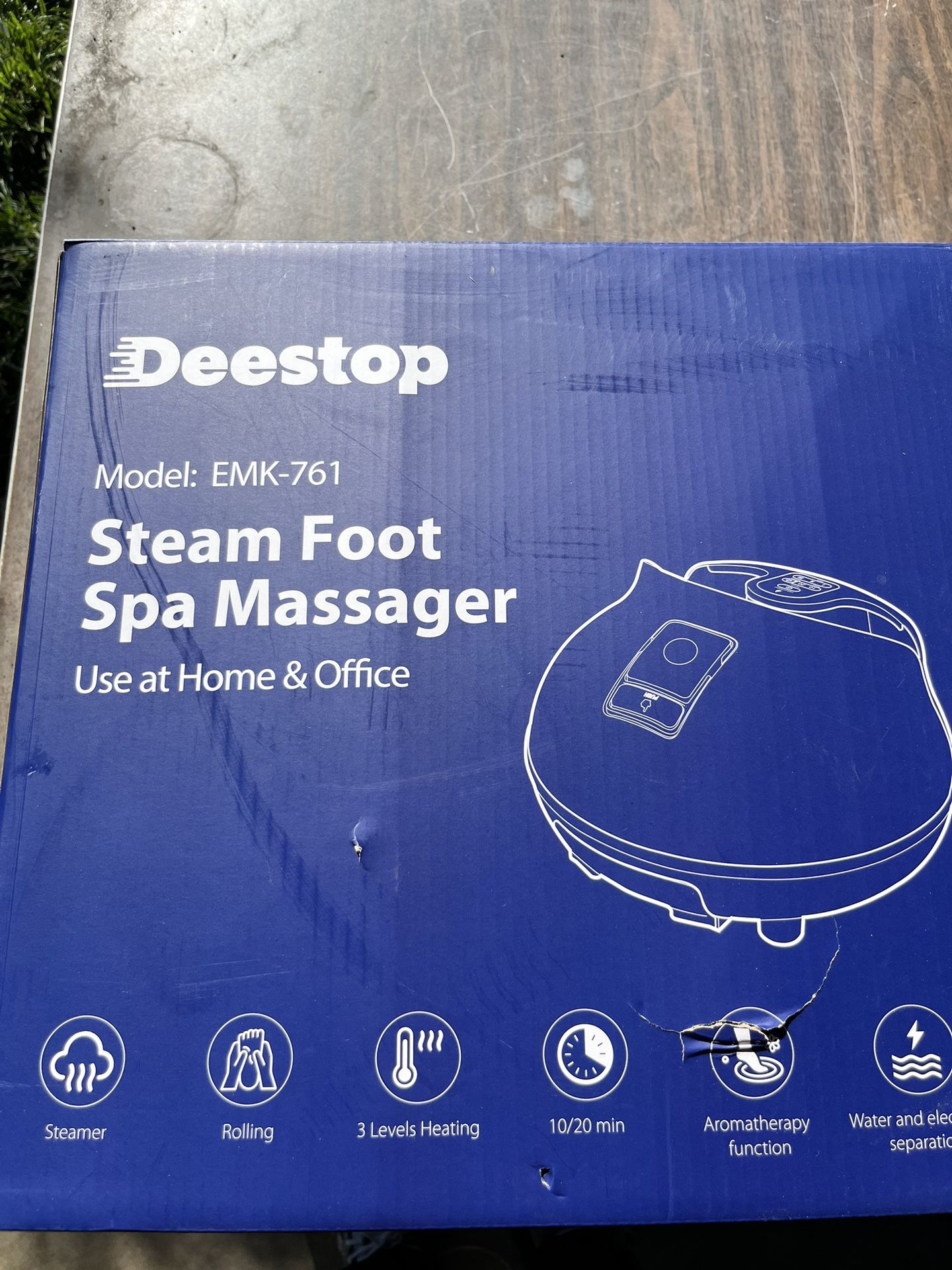 Deestop Model: EMK-761 Steam Foot Spa Massager