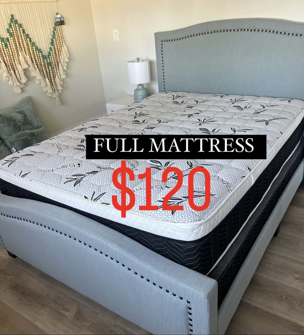 Full Size Pillow Top Bamboo Brand Mattress New