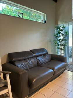 Sofa Gray Leather