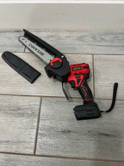 Mini Chainsaw for Milwaukee Battery, 8-Inch and 6-Inch 2-in-1 Cordless Electric Chainsaw with Brushless Motor and Auto-Oiler, 80OW Hand Chainsaw for T