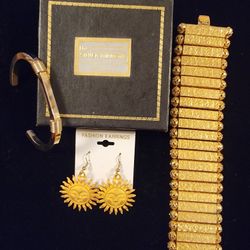 Suntone Earrings & 2 Bracelets Gift Set