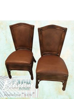 Bamboo and rattan chairs- a pair