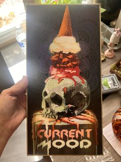 Current Mood Wood Sign