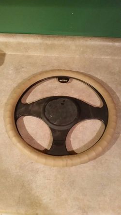 Tan Steering Wheel Cover Vinyl-New