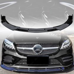 BenZ C-class W205 Front Lip (Sport Models Only) PG Style Gloss Black Brand New 19-21