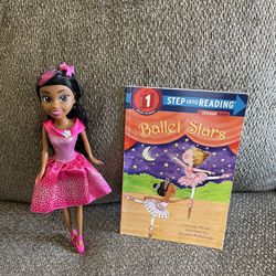 Ballerina barbie doll with book