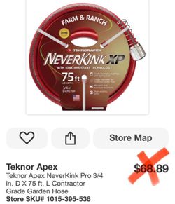 Teknor Apex Teknor Apex NeverKink Pro 3/4 in. D X 75 ft. L Contractor Grade Garden Hose
